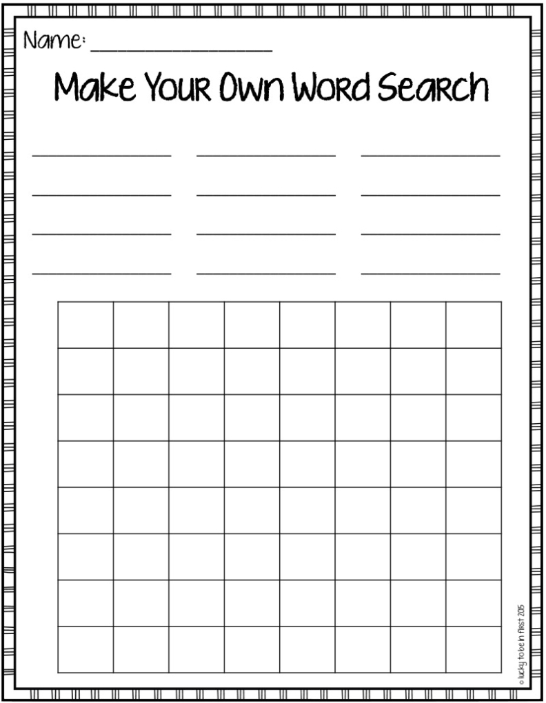 Printable Word Search Blank - Worksheet24 Throughout Blank Word Search Template Free