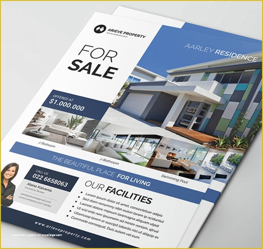 Property Brochure Template Free Of Top 25 Real Estate Flyers & Free For Real Estate Brochure Templates Psd Free Download