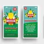 Reggae Festival Dl Card Template - Psd, Ai &amp; Vector - Brandpacks throughout Dl Card Template