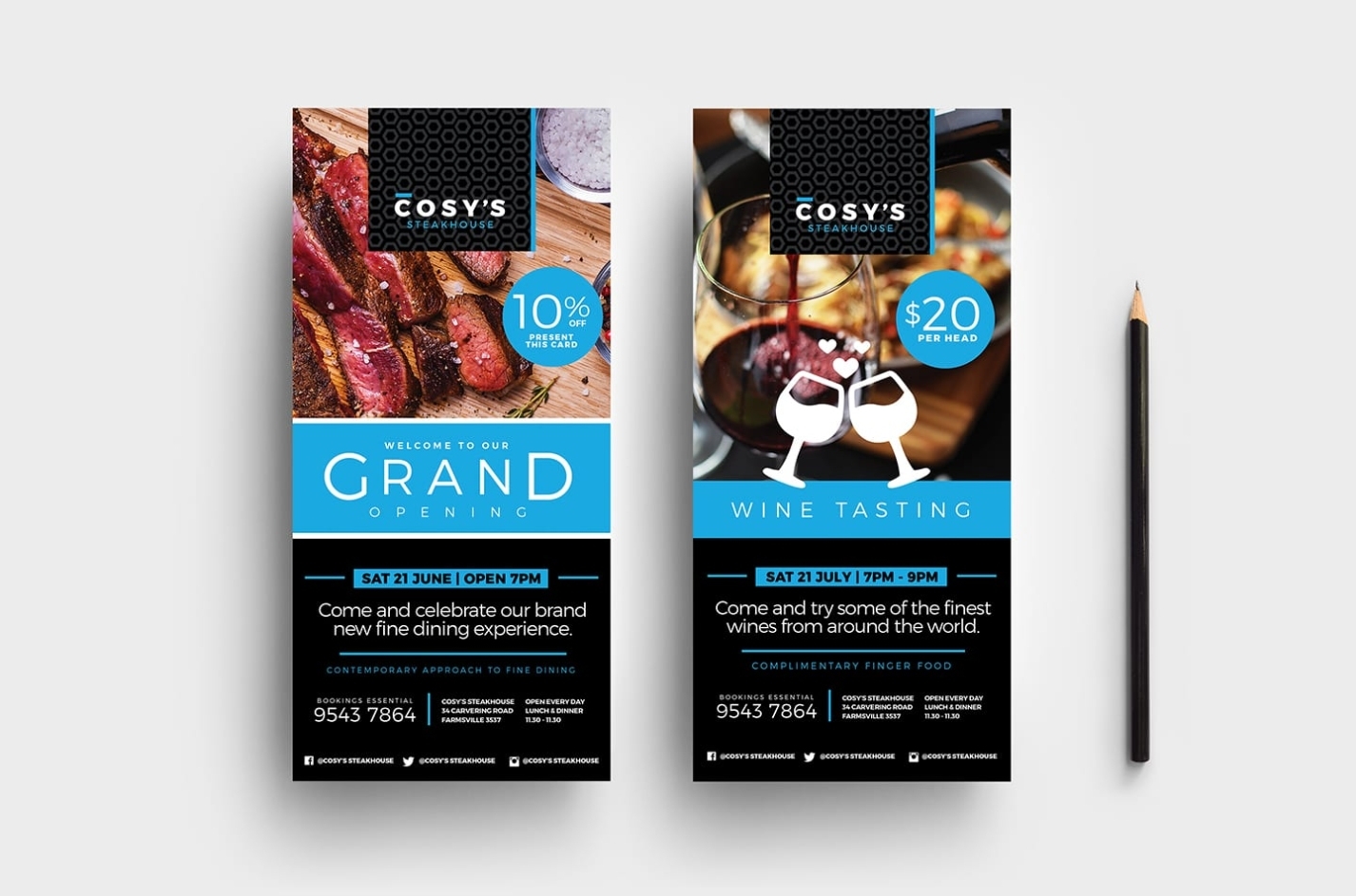 Restaurant Dl Card Template In Psd, Ai & Vector - Brandpacks Throughout Dl Card Template