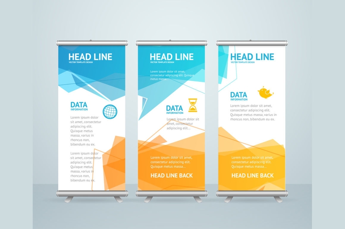Roll Up Banner Stand Design. Vector By Mouse Design Store With Regard To Banner Stand Design Templates