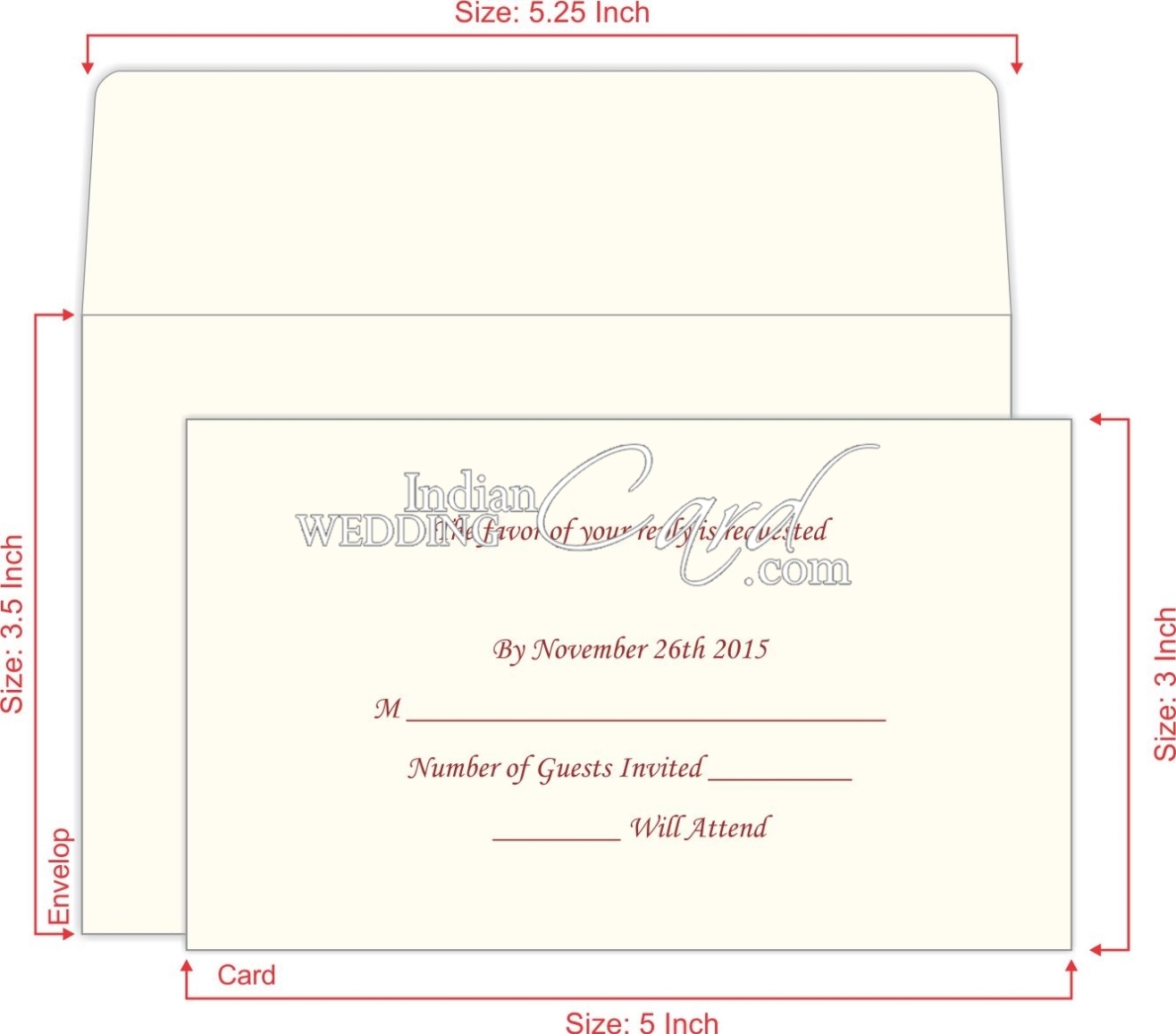 Rsvp Invitations Cards, Indian Wedding Card-Rsvp1 with Wedding Card Size Template