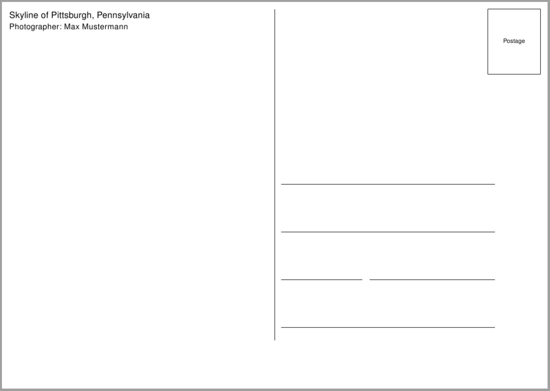Rules - How Can I Make A Postcard Template? - Tex - Latex Stack Exchange Intended For Post Cards Template