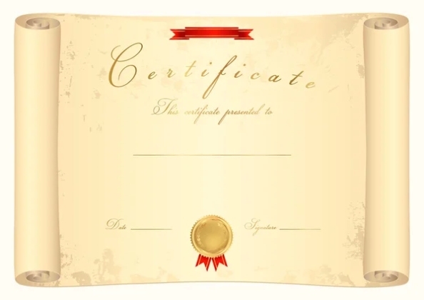 Scroll Certificate (Diploma) Of Completion (Template). Parchment Paper pertaining to Scroll Certificate Templates