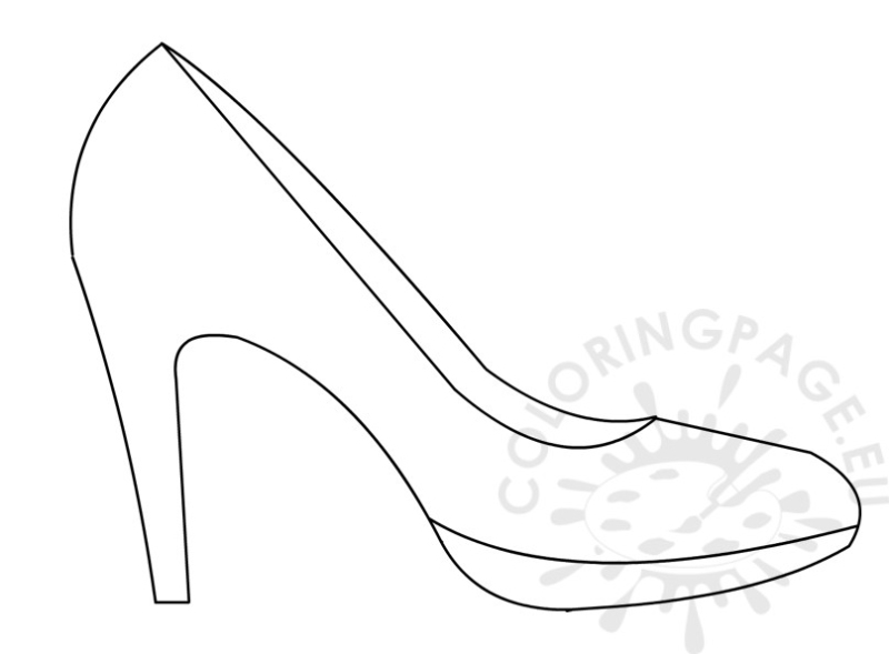 Shoe Drawing Template At Getdrawings | Free Download In High Heel Template For Cards