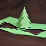 Simple Pyramid Christmas Tree Pop Up Card Template in Printable Pop Up Card Templates Free