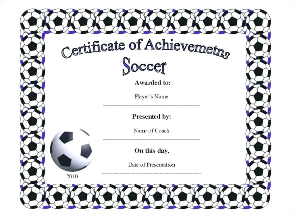 Soccer Award Certificate Template | Templates Example Inside Soccer Award Certificate Template