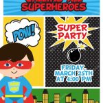 Superhero Birthday Invite | Super Hero Birthday Invitation Card — Stock within Superhero Birthday Card Template