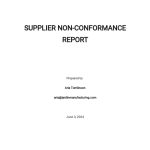 Supplier Non Conformance Report Template In Google Docs, Word pertaining to Non Conformance Report Template