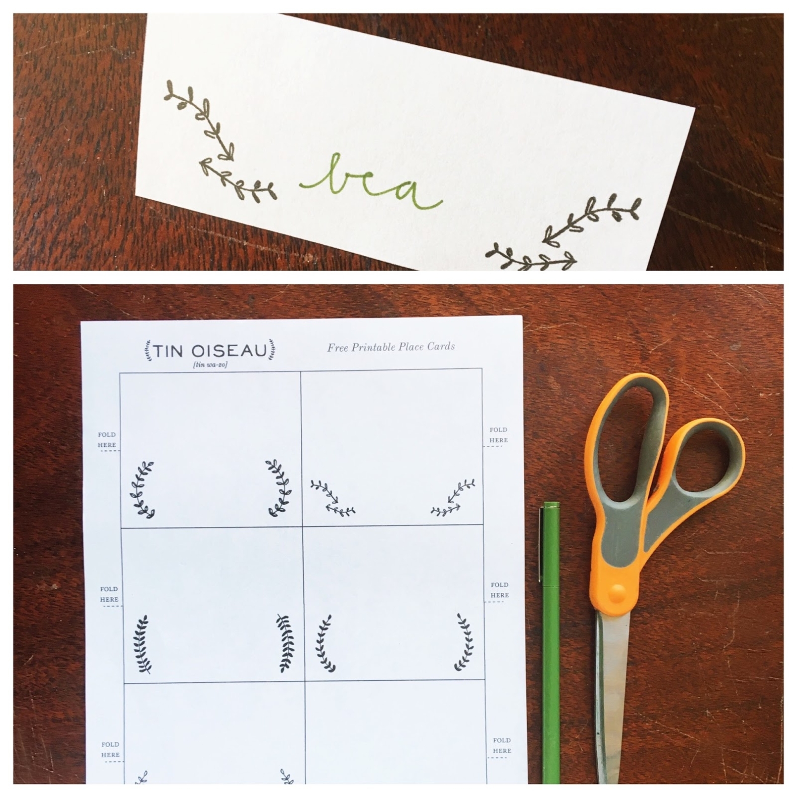 Tin Oiseau: Free Printable | Place Cards Just In Time For Thanksgiving! Pertaining To Thanksgiving Place Card Templates