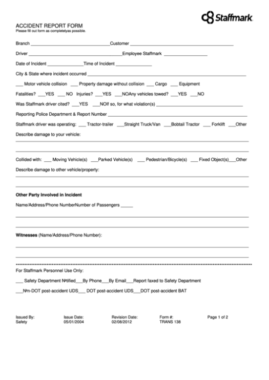 Top Customer Accident Report Form Templates Free To Download In Pdf Format regarding Customer Incident Report Form Template