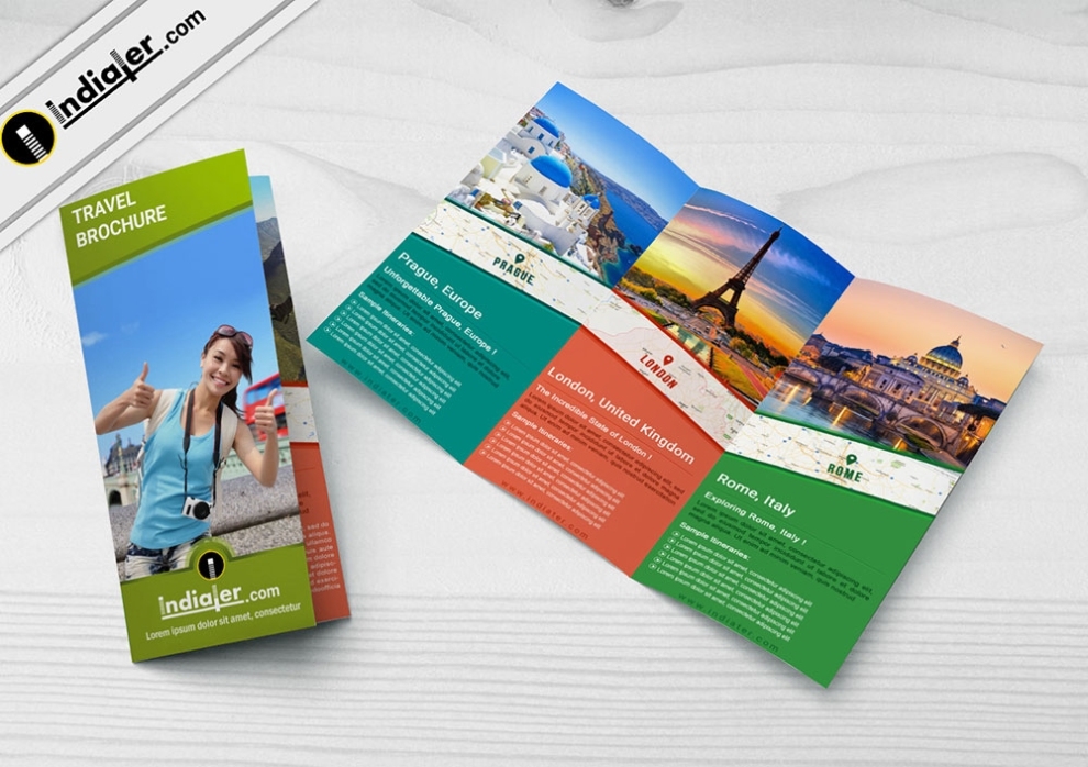 Travel Business Tri Fold Brochure 89D Pertaining To Welcome Brochure Template