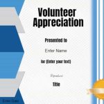 Volunteer Certificate Of Appreciation | Customize Online Then Print pertaining to Volunteer Certificate Template