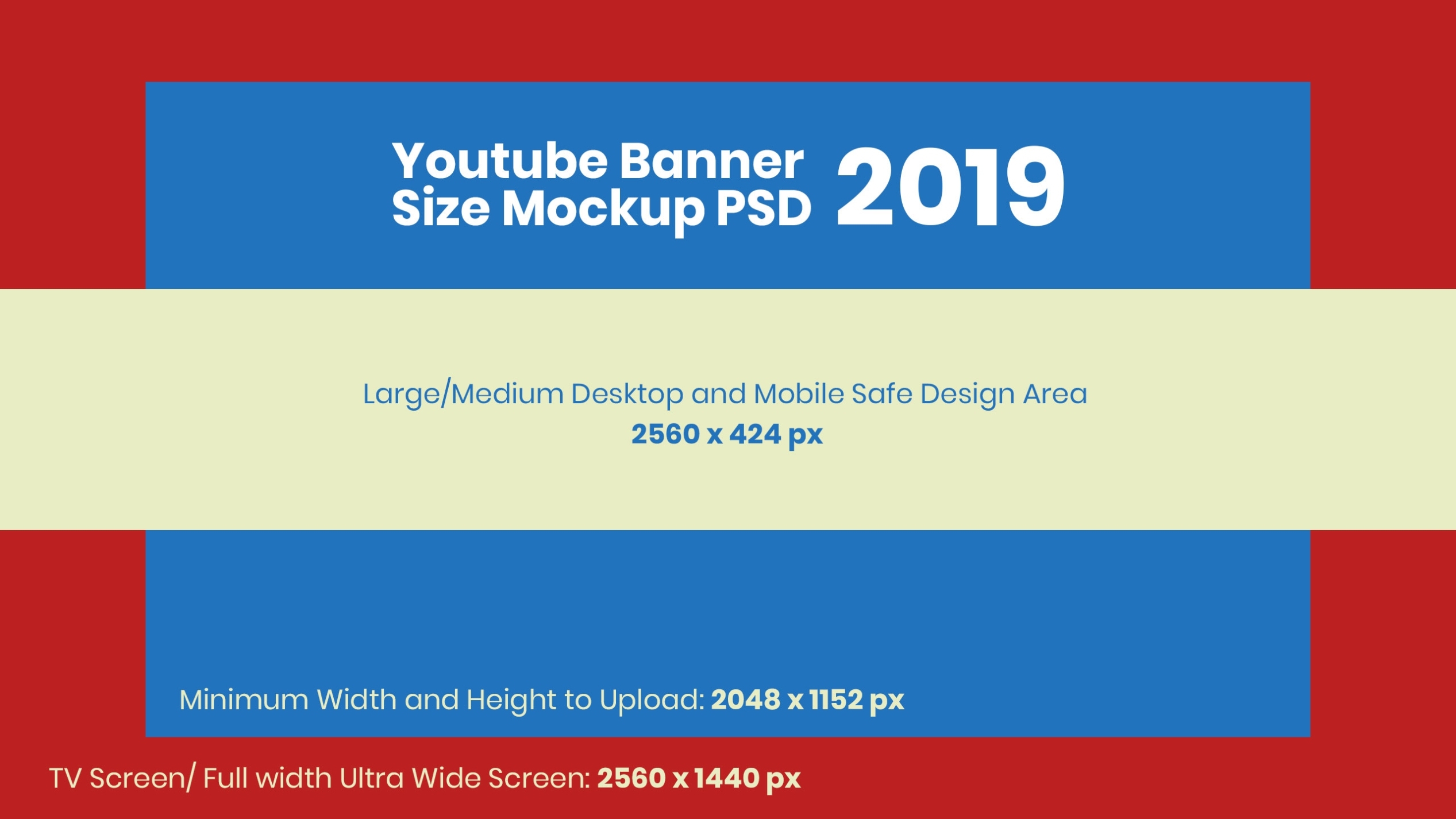 Youtube Banner Size Template with Youtube Banner Template Size